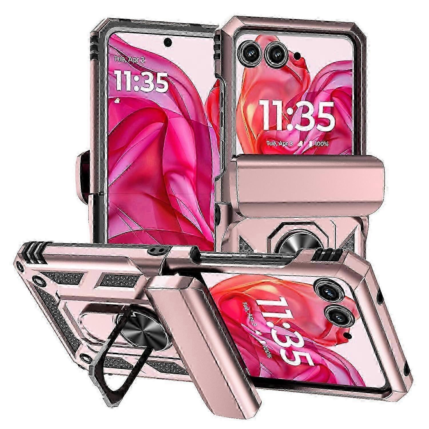 Sliding Camshield Case For Razr 50  Rose Gold