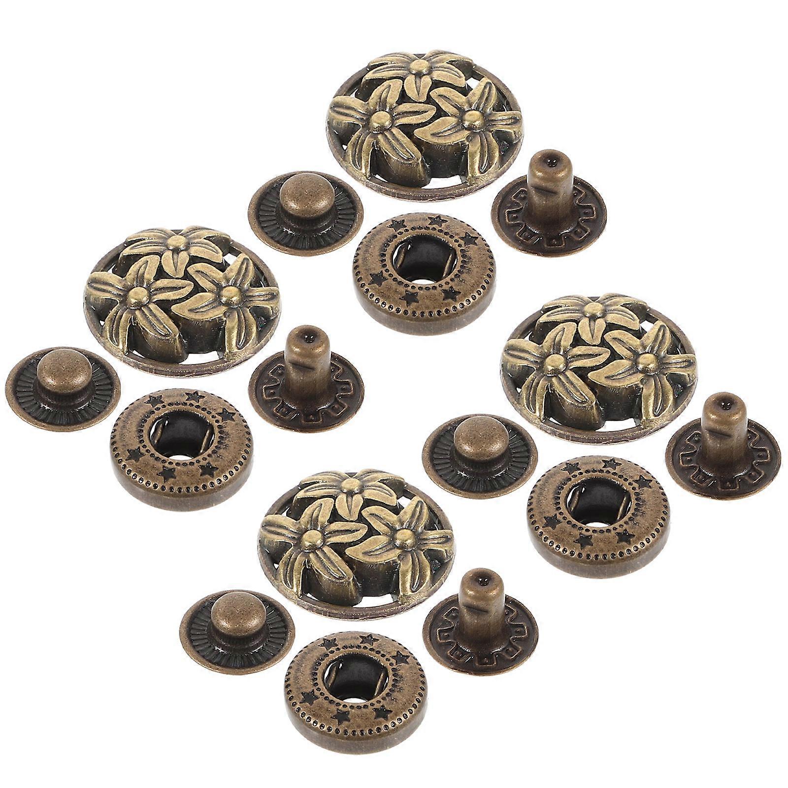 Sew-On Snap Buttons Press Studs Buttons Fastening For Clothes And Knitting 10Pack