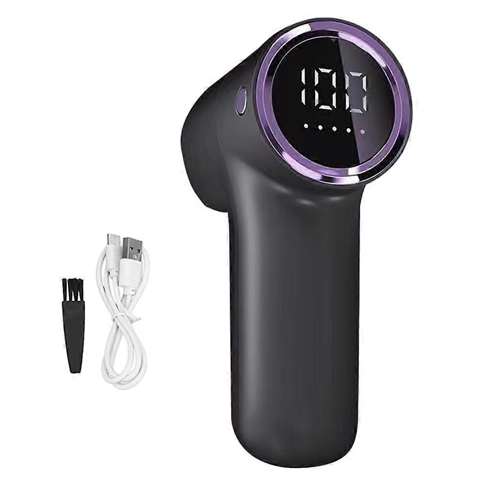 USB Portable Fabric Defuzzer Digital Household Ball Remover with 5 Speeds for Clothes Linens and Carpets Grey