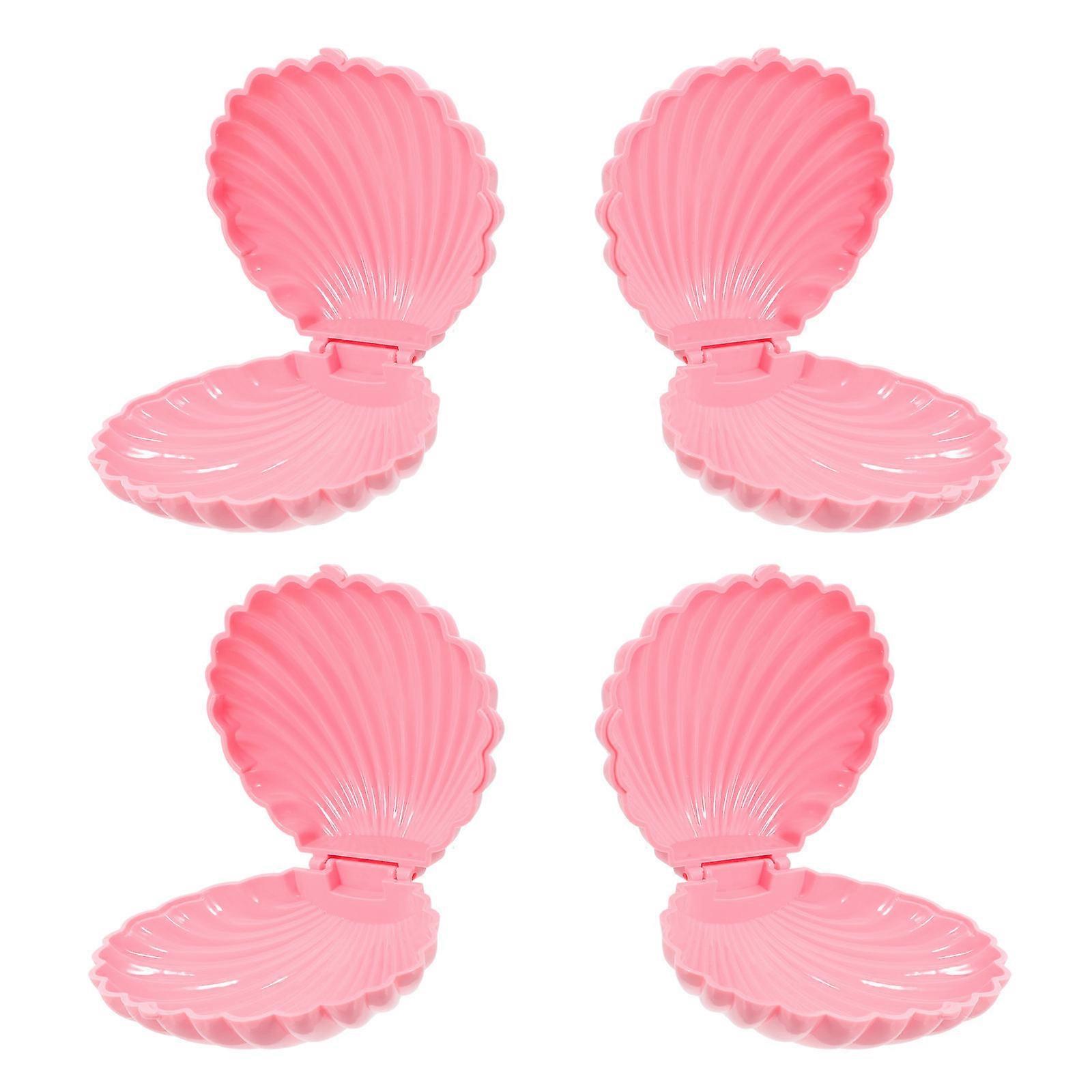 Plastic Candy Boxes Seashell Boxes For Jewelry Candies Pink