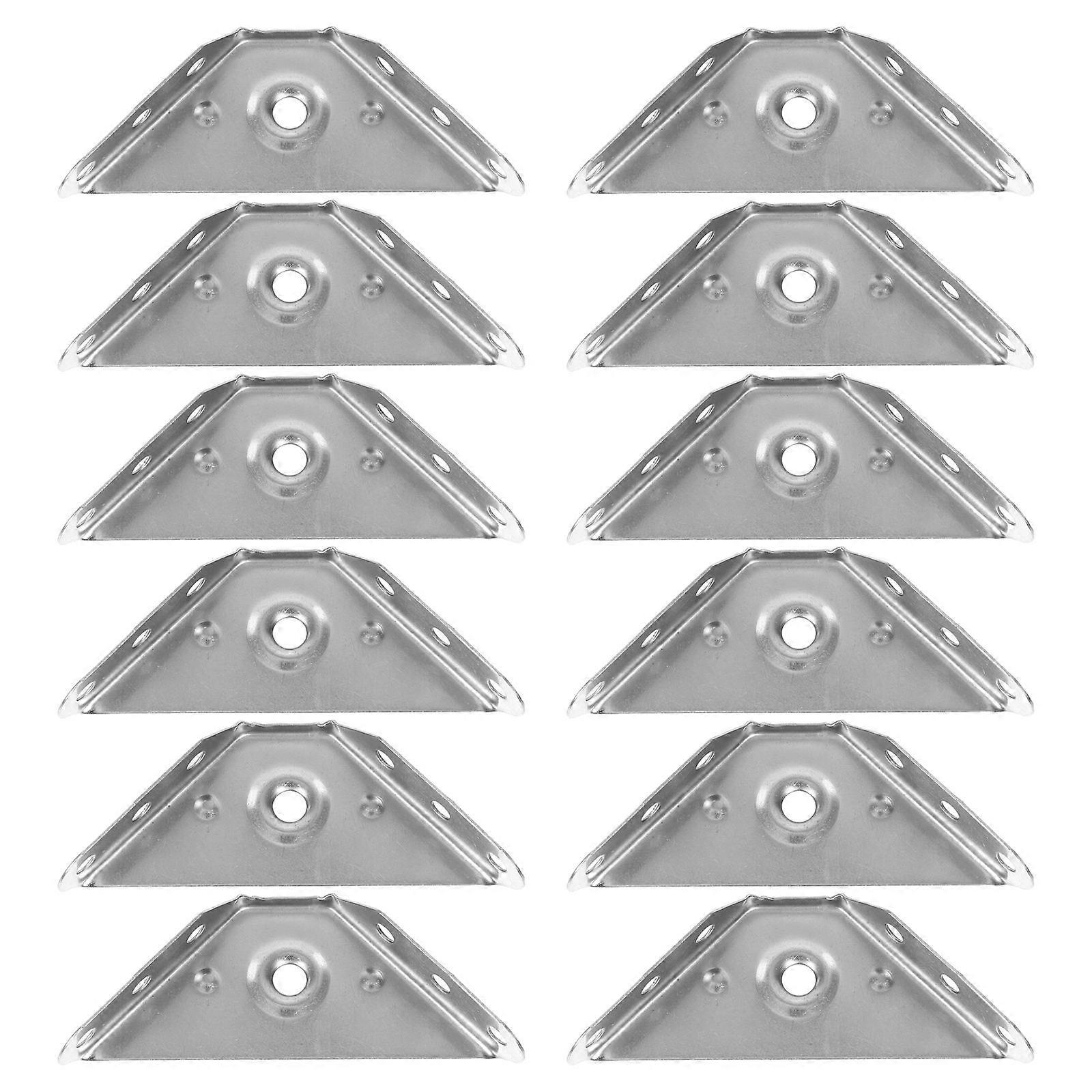 L-Shaped Corner Bracket Furniture Connectors Hanging Cabinets Silver 20Set