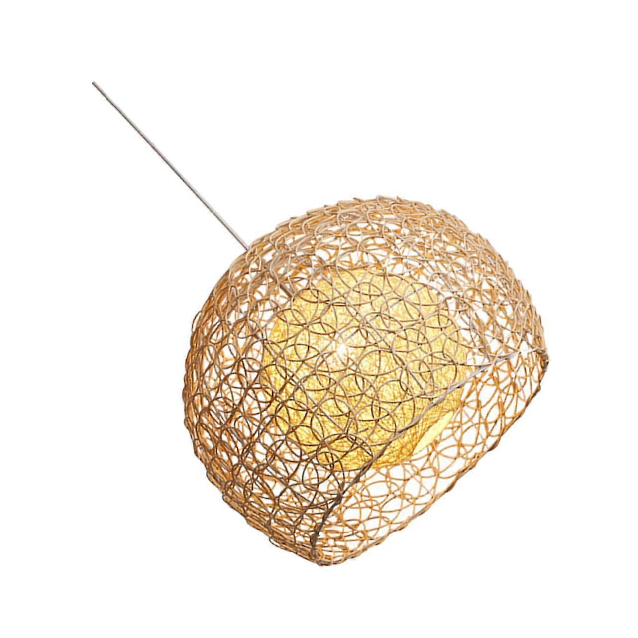 Rattan Chandelier Braided Lampshade Pendant Light Rattan Ceiling Light Shade Rustic Style Housewarming Decor Pack Of 1