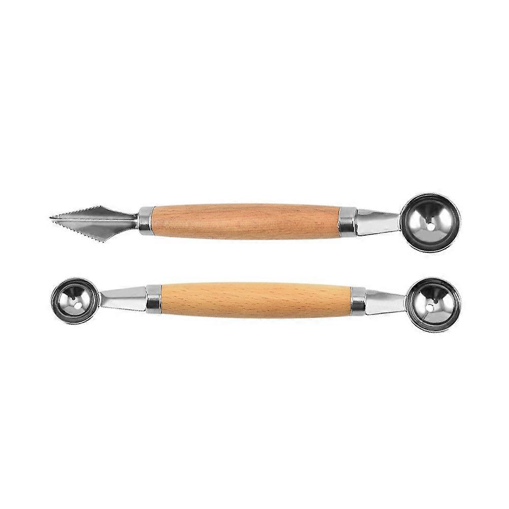 cuillère à pastèque multifonction cuillère à fruits à usage domestique en acier inoxydable 2pcs