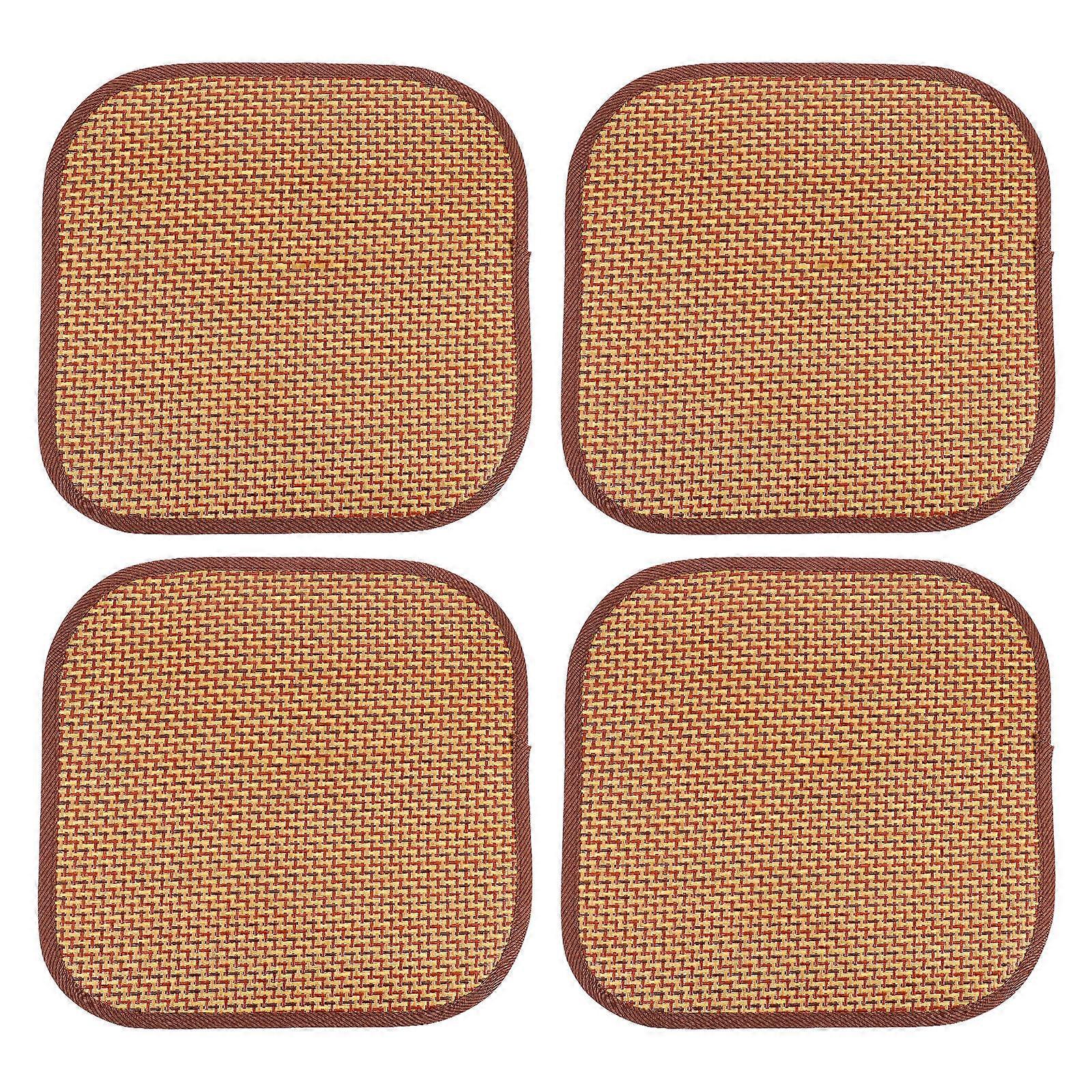 Small Animal Cooling Bed Rattan Mat Cage Use Hot Weather Safe Durable Sleeping 4Set