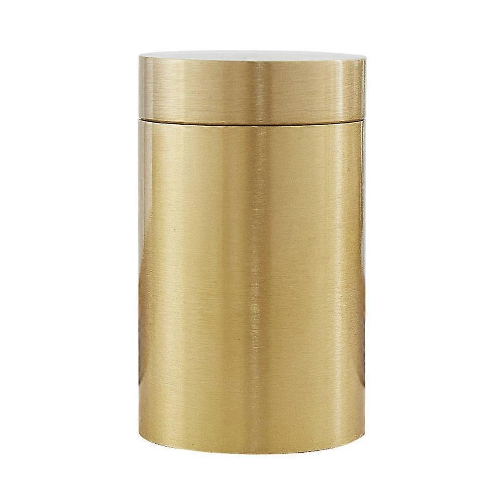 Toothpick Holder Decorative Toothpick Box Home Supply Golden Rectangular Simple Dustproof 1Pc