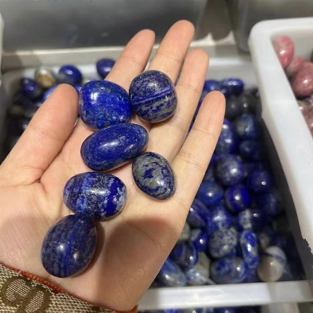 Meditation Lapislazuli Tumblestones for Home Use, Reiki Healing Crystals, Polished Chakra Energy Stones, 100g
