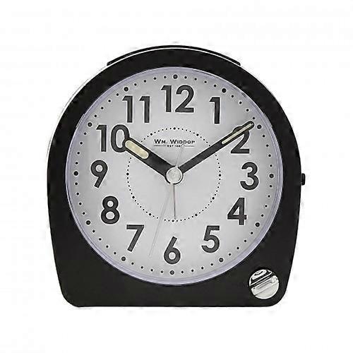 Hometime Round Alarm Clock Light, Snooze, Sweep - Black