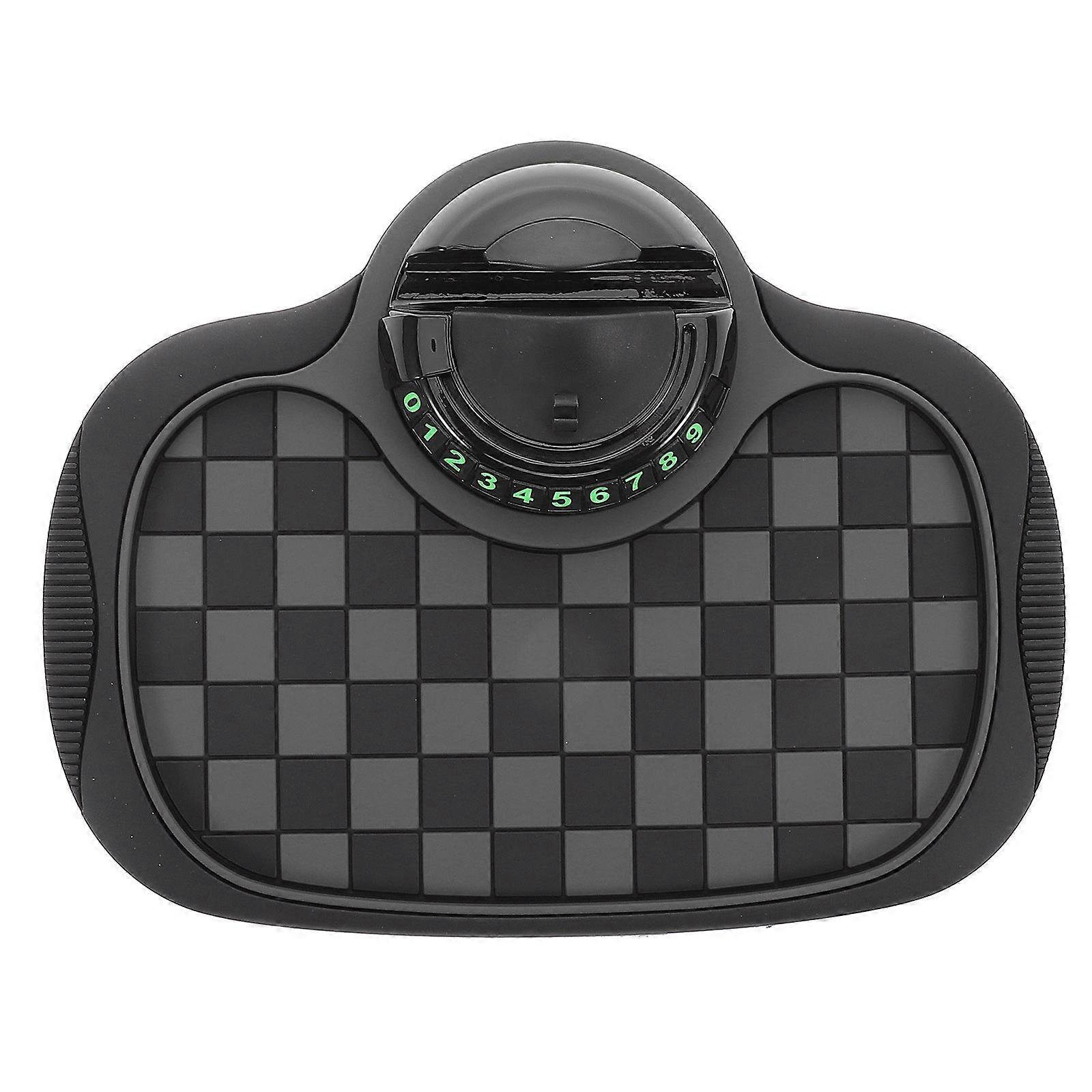 Anti Slip Car Mat With Phone Bracket For Car Accessories Rectangle Shape PVC Material Black 24.00X19.00X3.00CM 1Pack