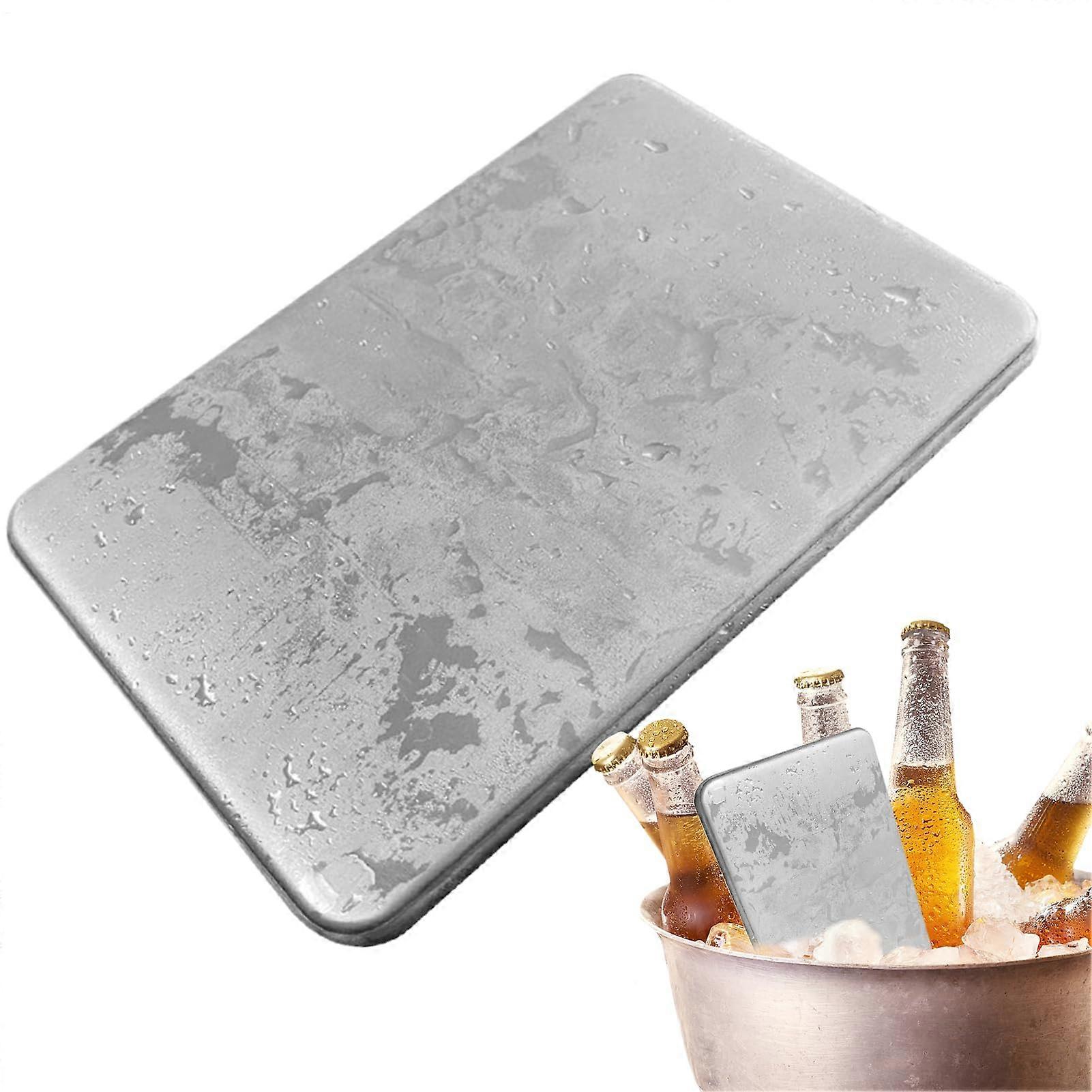 Metal Ice Cube Container Camping Stainless Steel Ice Bag Square – Fast Freezing, Durable Cooling Accessory for Picnics
