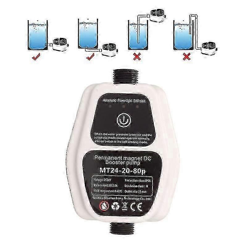 Water Pressure Booster Pump 100w 24v 25l Ip56 Intelligent Sensing Automatic Shower Booster Pump