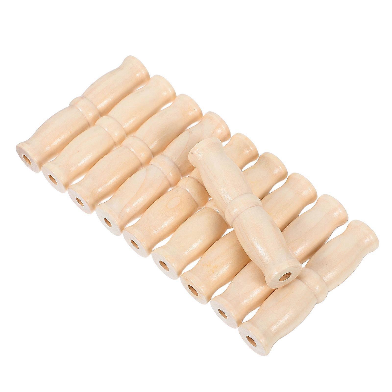 Ergonomic Wooden Handle for Buckets with Comfortable Grip Beige Color for Home Use Versatile Smooth Finish Durable Sturdy