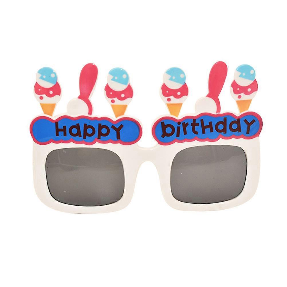 Ice Cream Cone Design Party Eyeglasses Novelty Sunglasses For Adults Creating Atmosphere 15x13x9.8cm 1Set