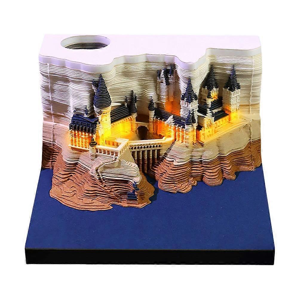 3D Memo Pad, 3D Calendar 2026, Magic Castle Notepad, 3D Art Carving Sticky Notes