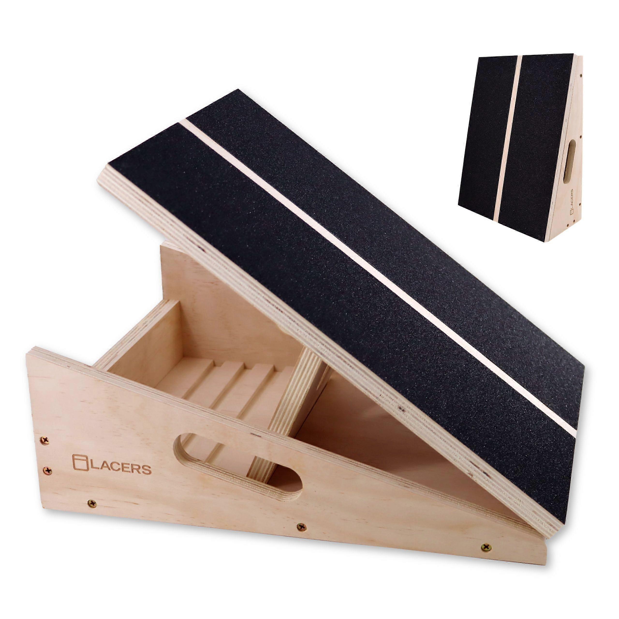 Non-Slip Wooden Incline Board Adjustable Slant Board Calf Stretcher Trainer Folding Squat Wedge For All Ages