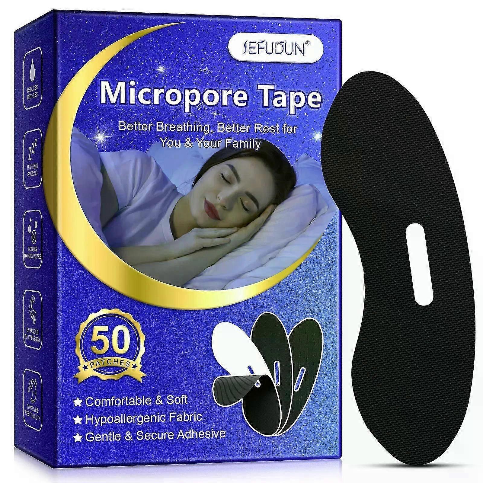 50 kpl mikrohuokosinen suuteippi naisille ja miehille, jotka nukkuvat, kuorsaavat ja hengittävät suulla, kivuton liuos, hypoallergeeninen, ihoystävällinen