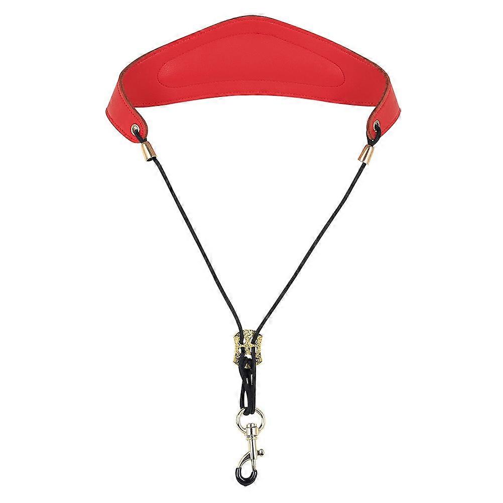 Red Saxophone Neck Strap Comfortable Adjustable Tool For Practicing Musicians 1Pcs