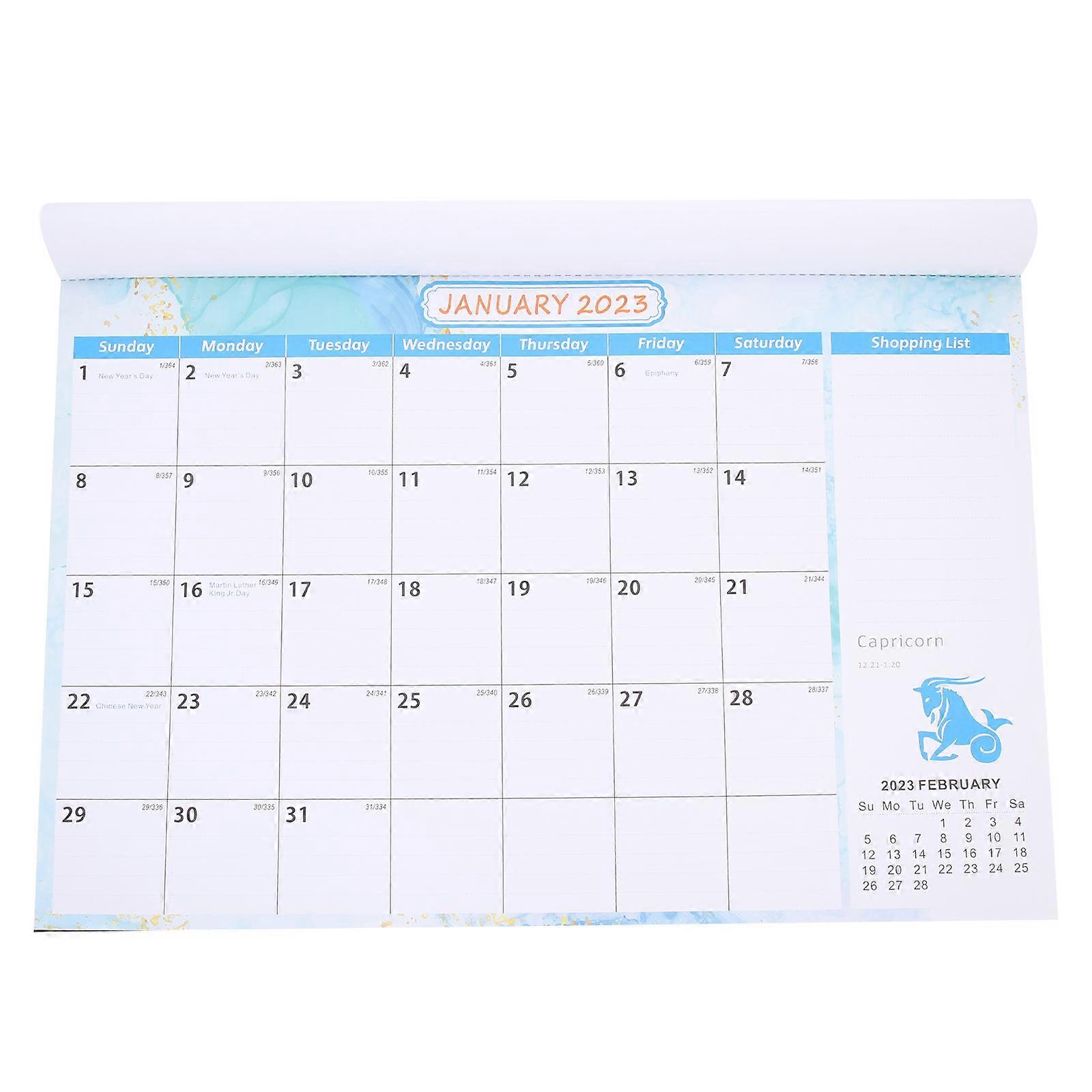 Multi Month Wall Calendar Large Paper Calendar Office Home Calendar 43x30x0.3cm Date Display Memo Writing Schedule Planning 1Pack