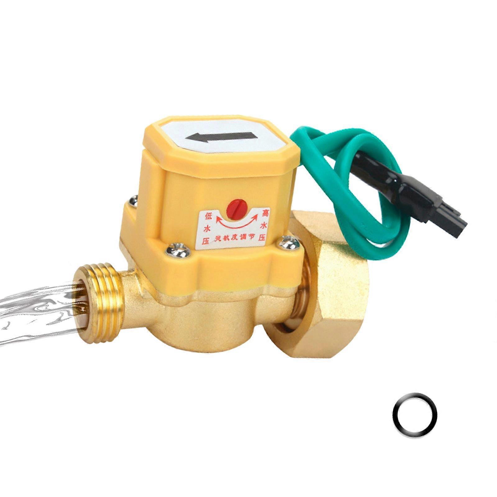 Automatic Water Flows Sensor Switch Intelligent Water Pump Flows Sensor with Adjustable Sensitivity for Boosters Pump Multicolor