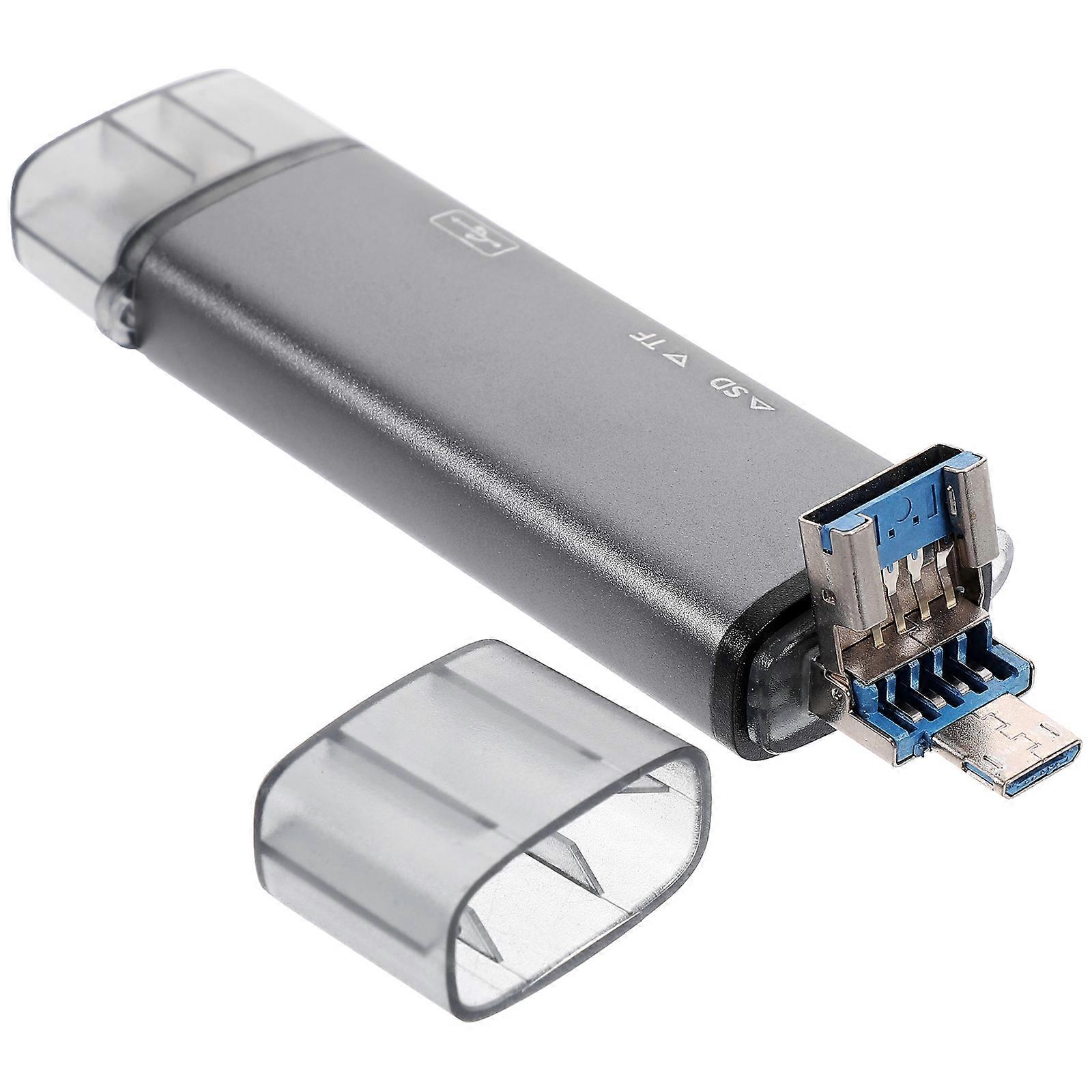 Memory Card Reader Usb Portable Card Slot Reader For Computers Travel Compact Design Data Transfer 1Pcs