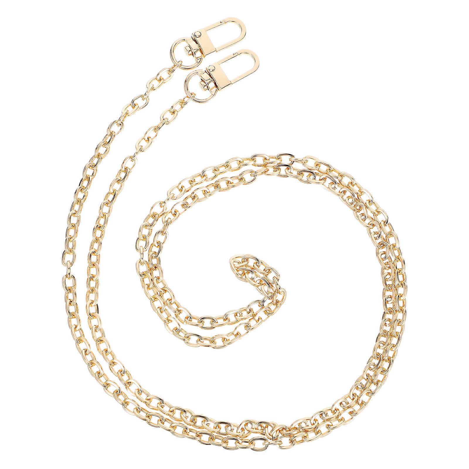 Golden Plating Metal Bag Chain with Buckles Versatile Replacement Strap for Handbag Shoulder Bag Medium Size