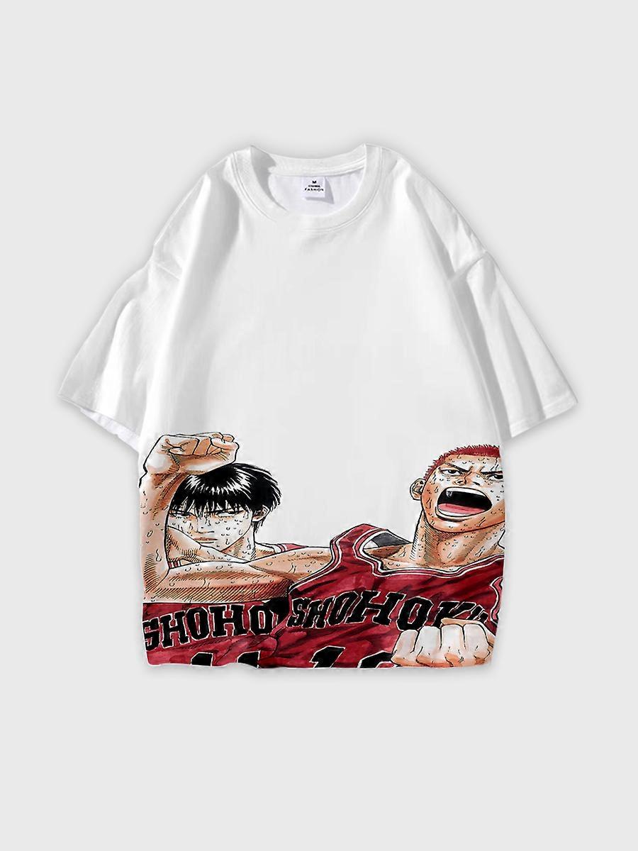 T-shirt round neck Role Pattern loose short sleeve C83