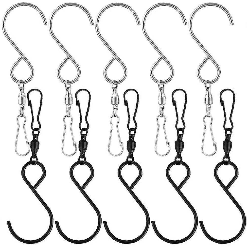 Garden Hanging Hooks Rotating Kitchen Utility Hooks Homeowners Decorators Silver 10Set