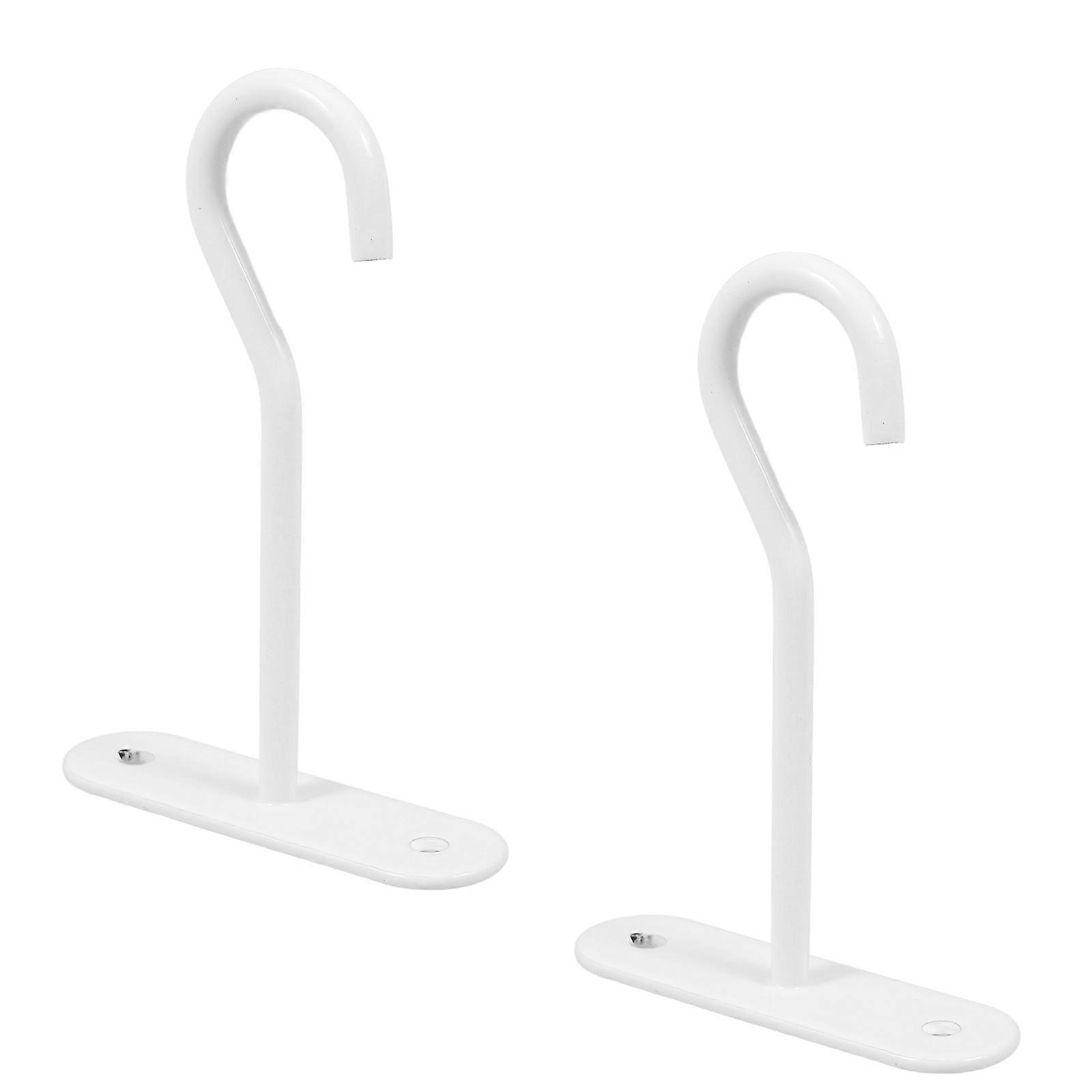 White Iron Plant Hangers Ceiling Hooks for Easy Installation in Indoor and Outdoor Spaces 2 Sets