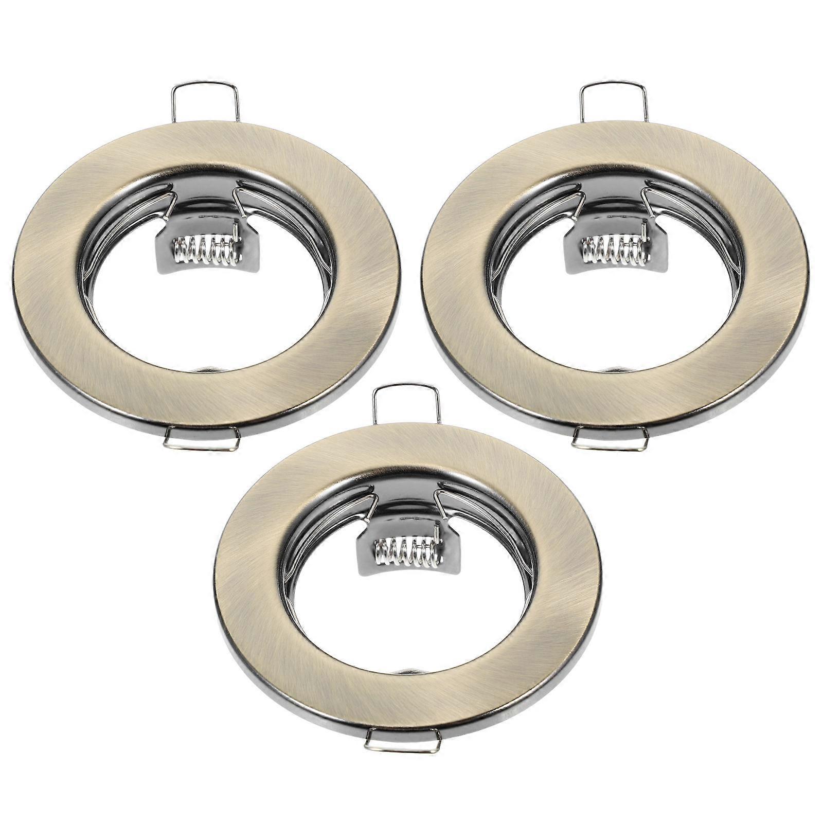 3pcs Metal Spotlight Trim Ring for Durable Socket Frame, Modern Lighting Accessory with Versatile Compatibility and Space Saving Design for