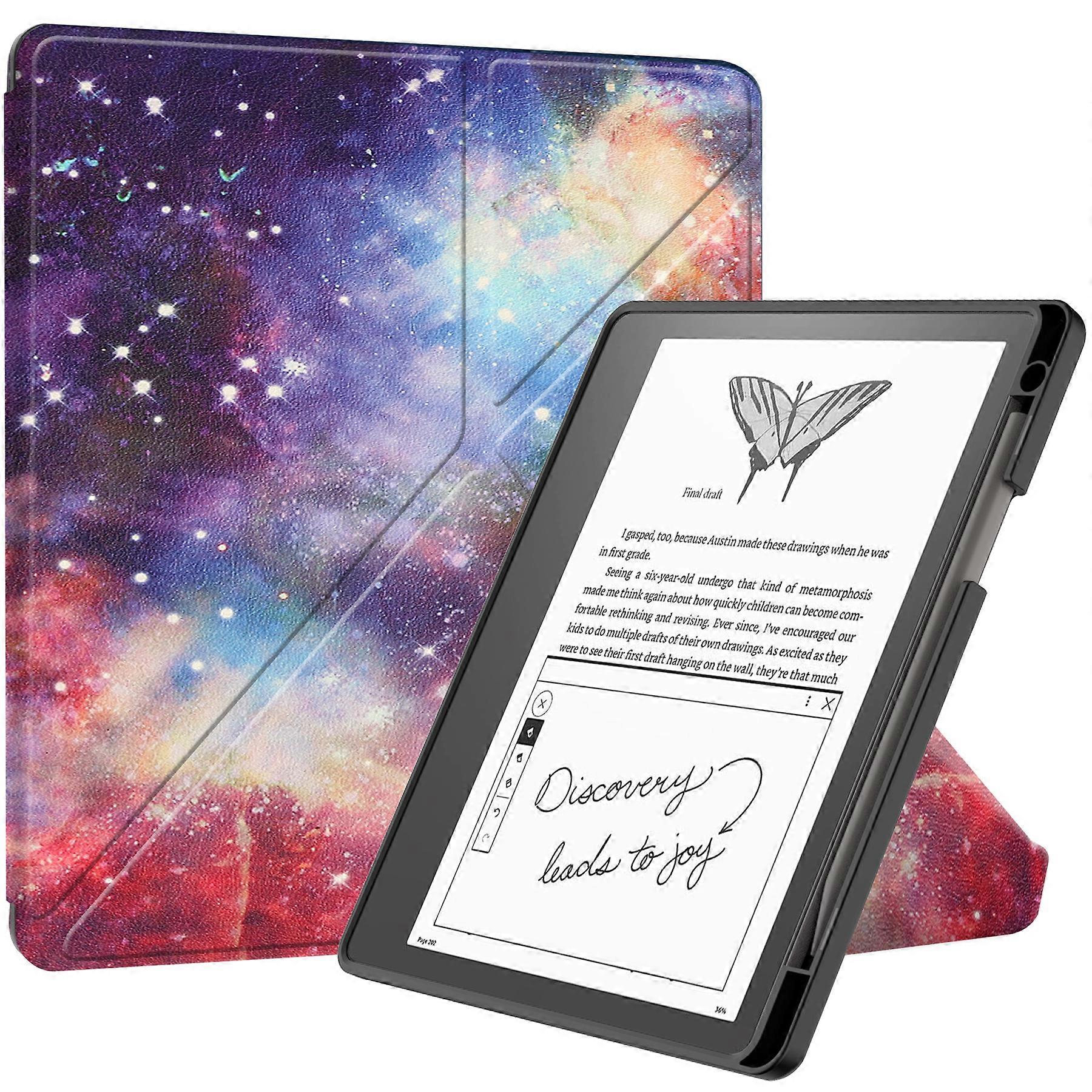 Für Amazon Kindle Scribe Pattern Printing Design Leder E-Reader Hülle Origami Stand Cover E-Book Reader Shell mit Auto Wake Sleep Sternenhimmel