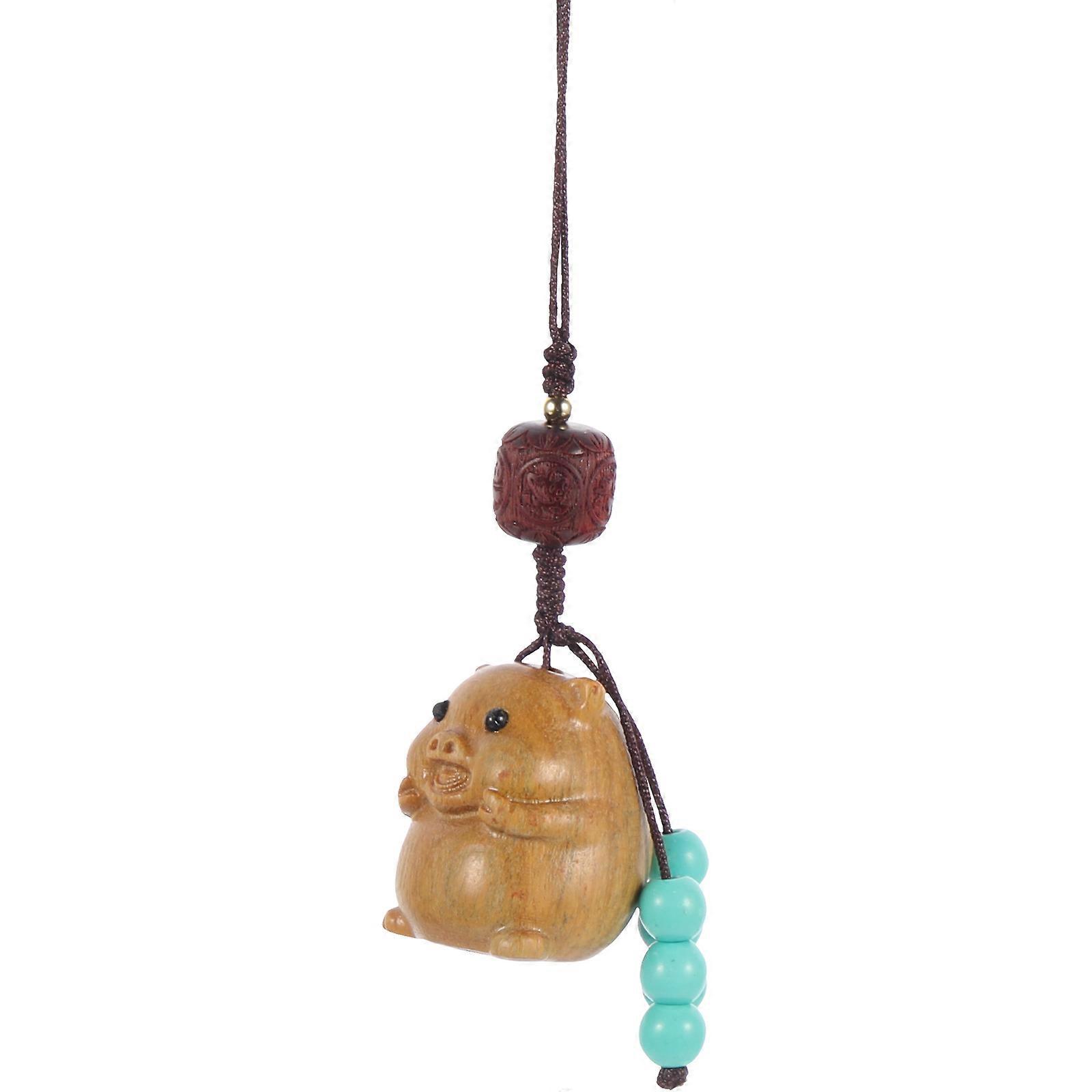 Durable Pig Keychain Pendant   Chinese Style Bag Charm, Decorative Ornament for Keys and Backpacks