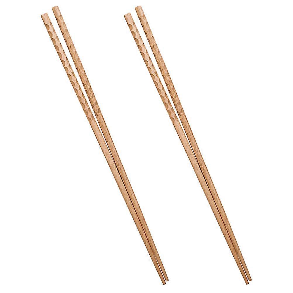 Khaki Long Wooden Chopsticks for Home Use Extra Long Beech Cooking Frying Hot Pot 16.93 inches