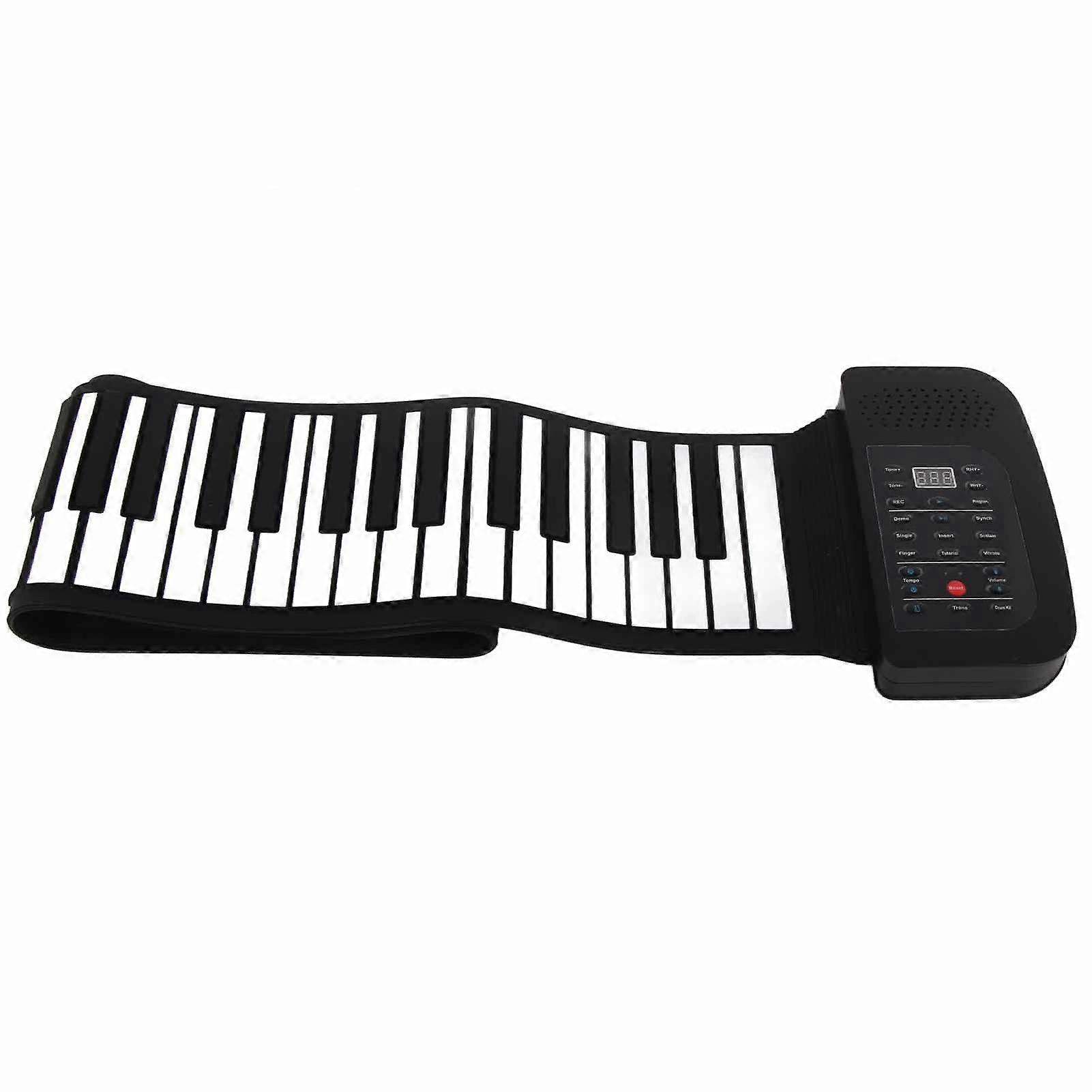 Roll Keyboard Piano 88 Keys Portable Digital Piano with Weighted Keys and MIDI Compatibility in English