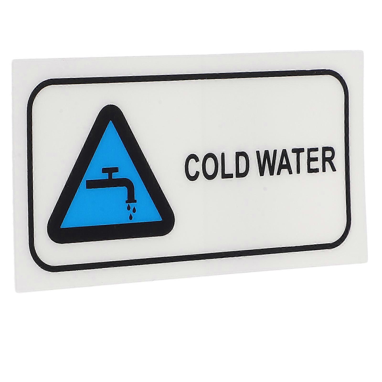 Cold Water Warning Adhesive Sticker for Pipes – & Easy Installation for Various Diameters to Prevent Accidents
