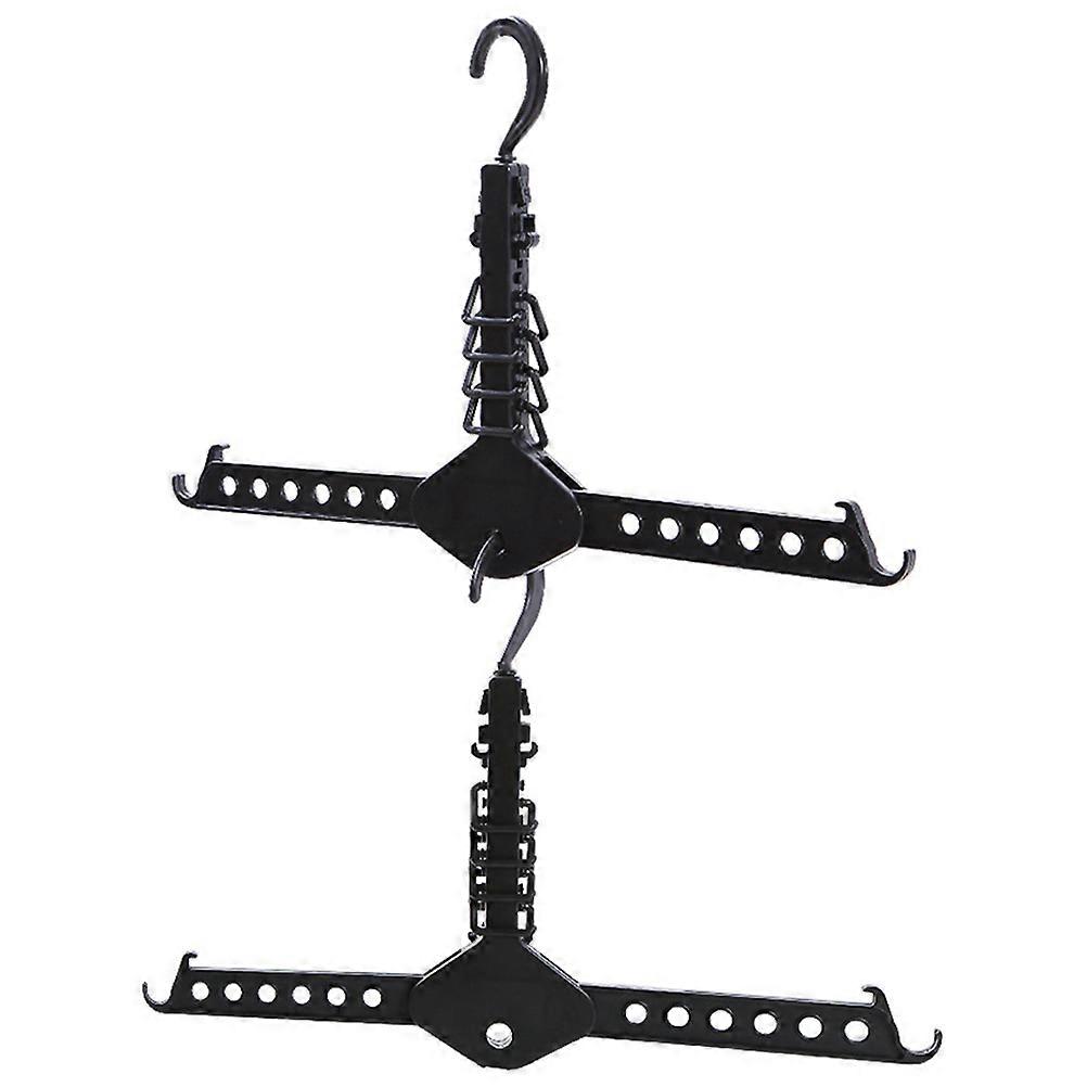 Folding Coat Rack Anti-Slip Clothes Drying Racks Practical Design Hotel Use PP 46.5x32cm 3Pcs