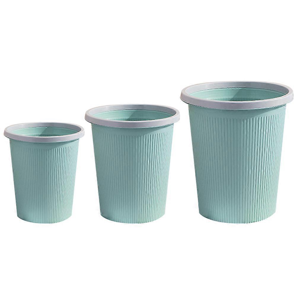 3pcs Pressure Ring Waste Bin Set   Small/Medium/Large Garbage Container for Home/Office Use   Smooth Edges, Non Slip Base, Bag Holder   Random Color