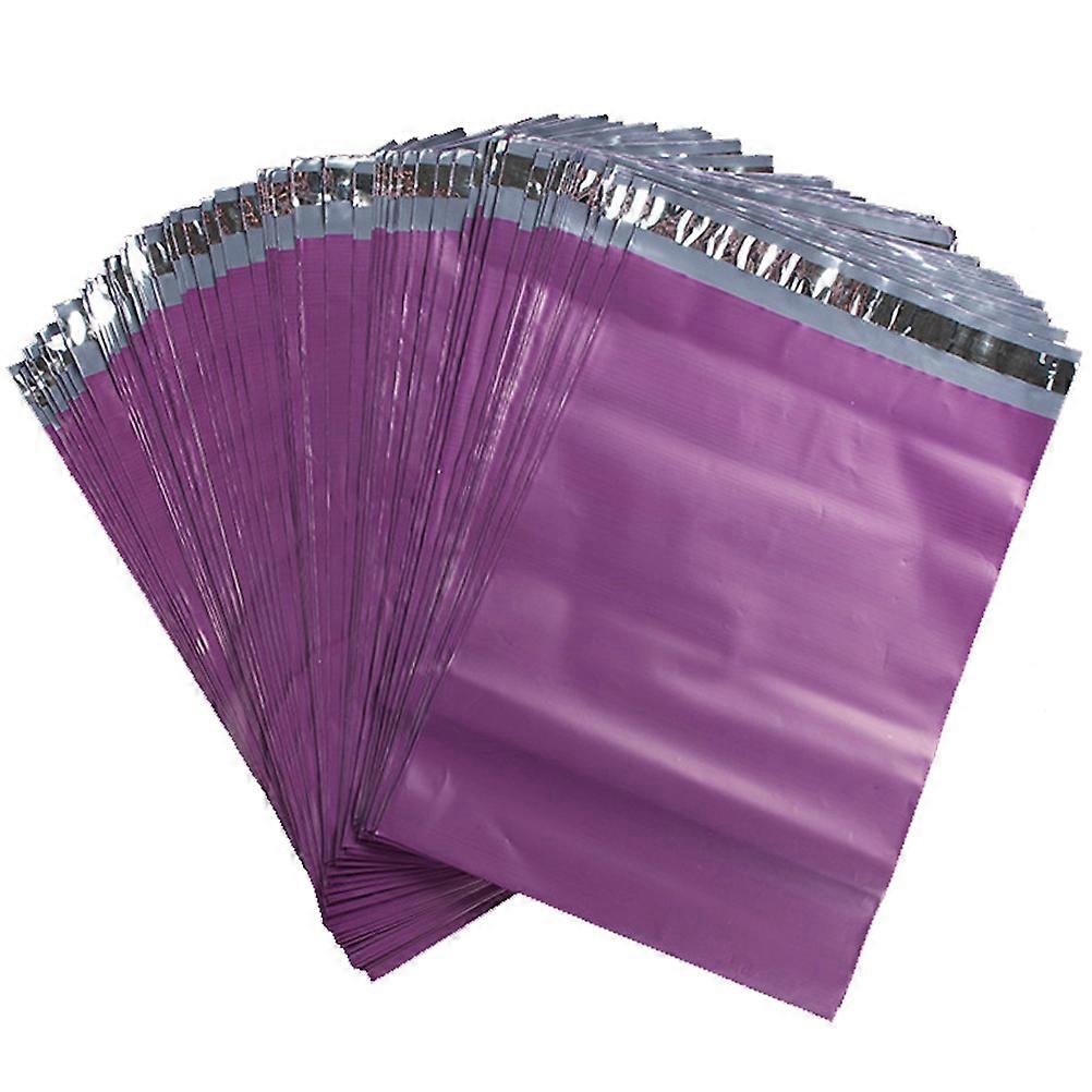 Waterproof Express Bag 50Pcs Pouch For Clothes Paper Item With Self Sealing Purple Design