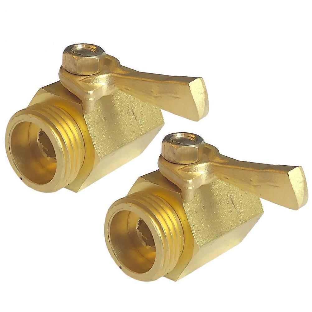 Copper Watering Connector with Golden Finish for Gardening Use 3/4 Inch Standard Hose Threads Control