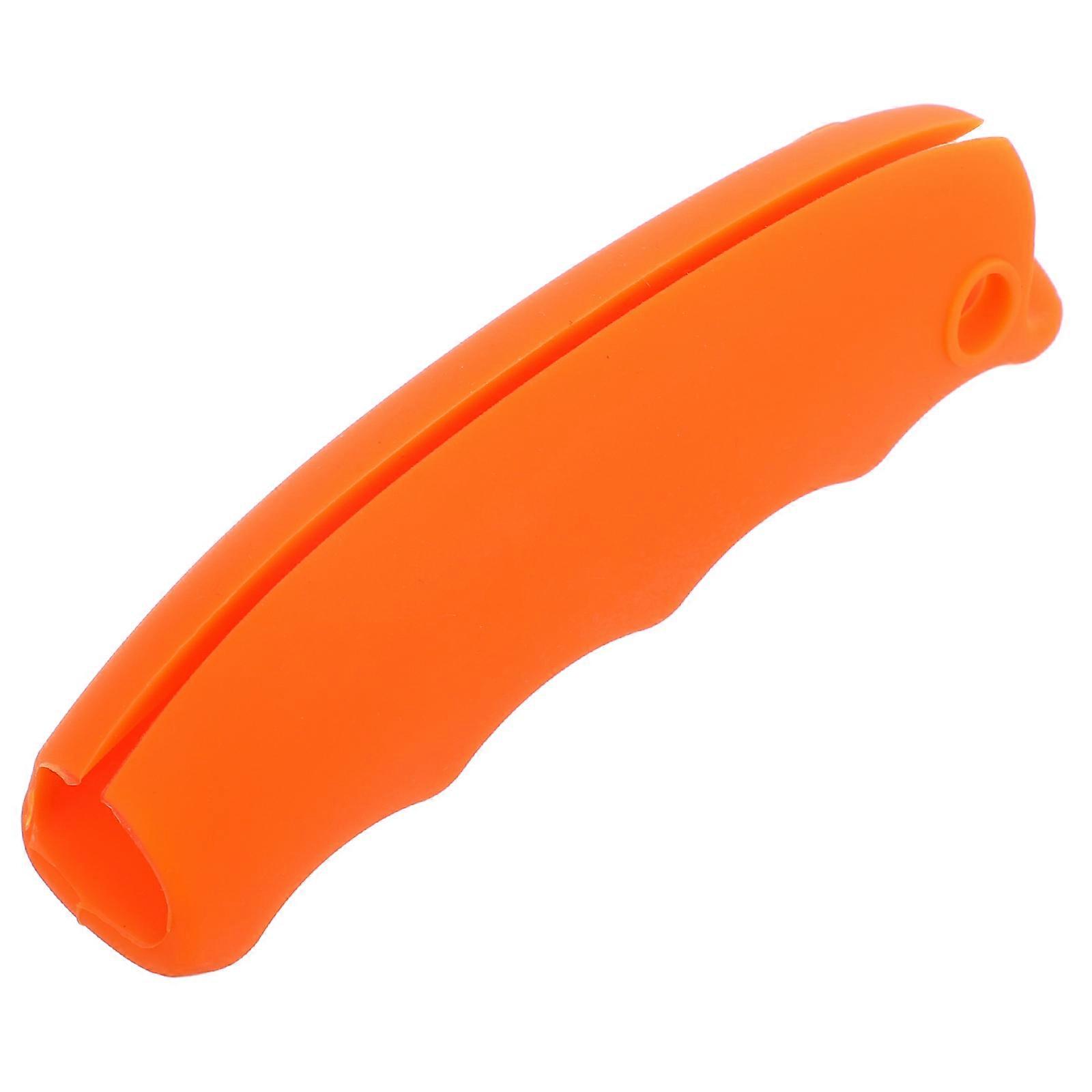 Silicone Holder for Shopping Use Orange 9x2.3x2.5cm