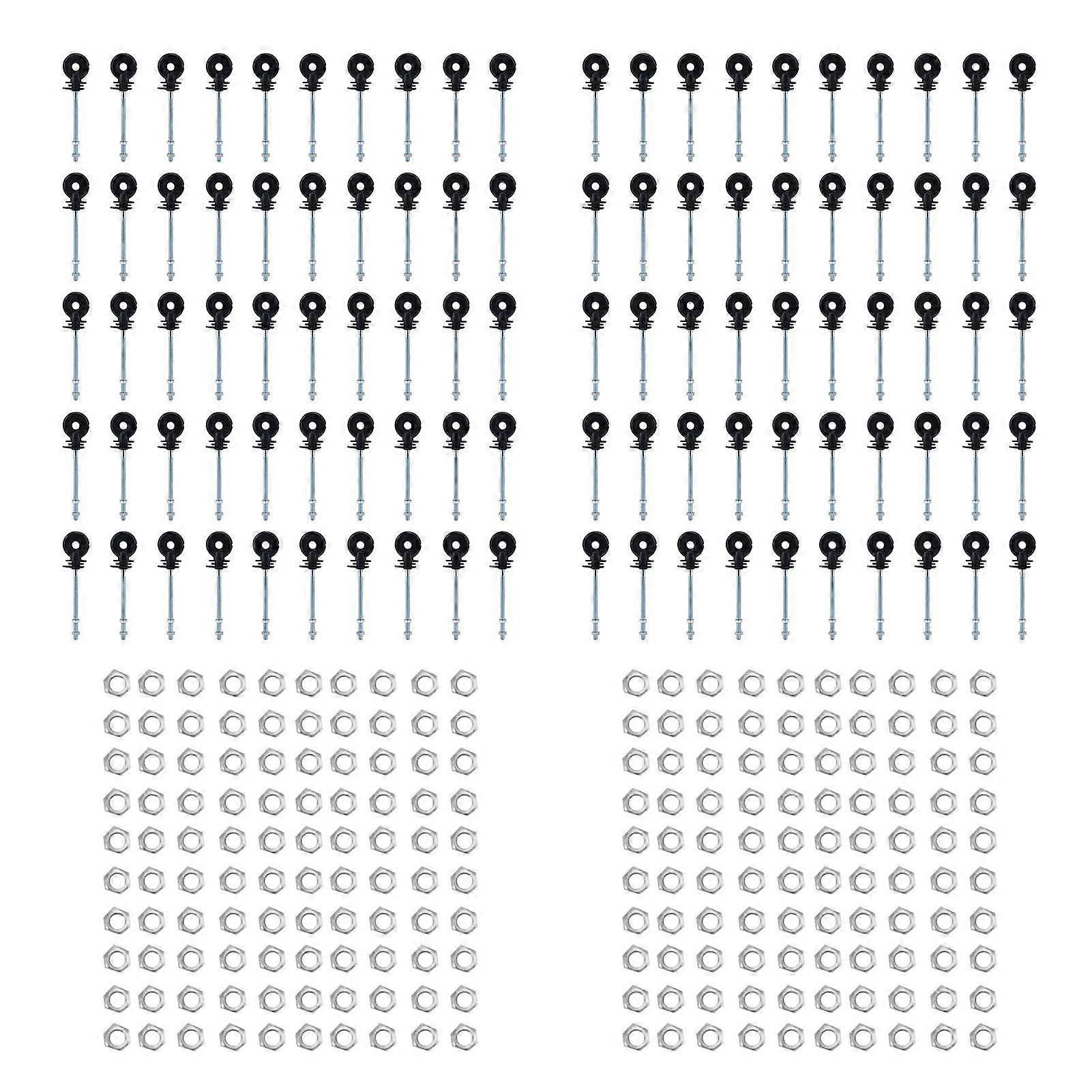100Set Čierny elektrický izolátor plotov Závitový izolátor M6 plot pre vonkajšiu farmu