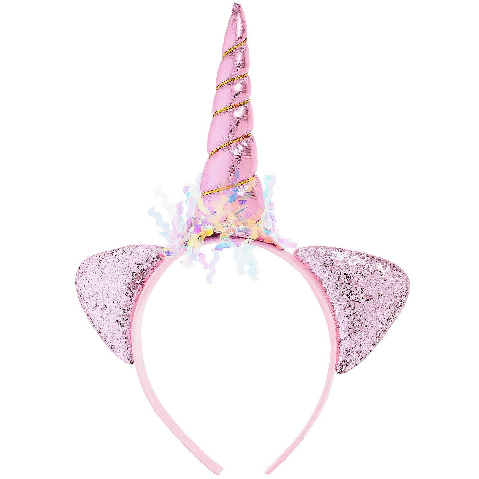 Unicorn Headband Hair Accessory with Gilded Ears for Halloween, Masquerade – Lightweight, Comfortable, Unique Costume Accessory