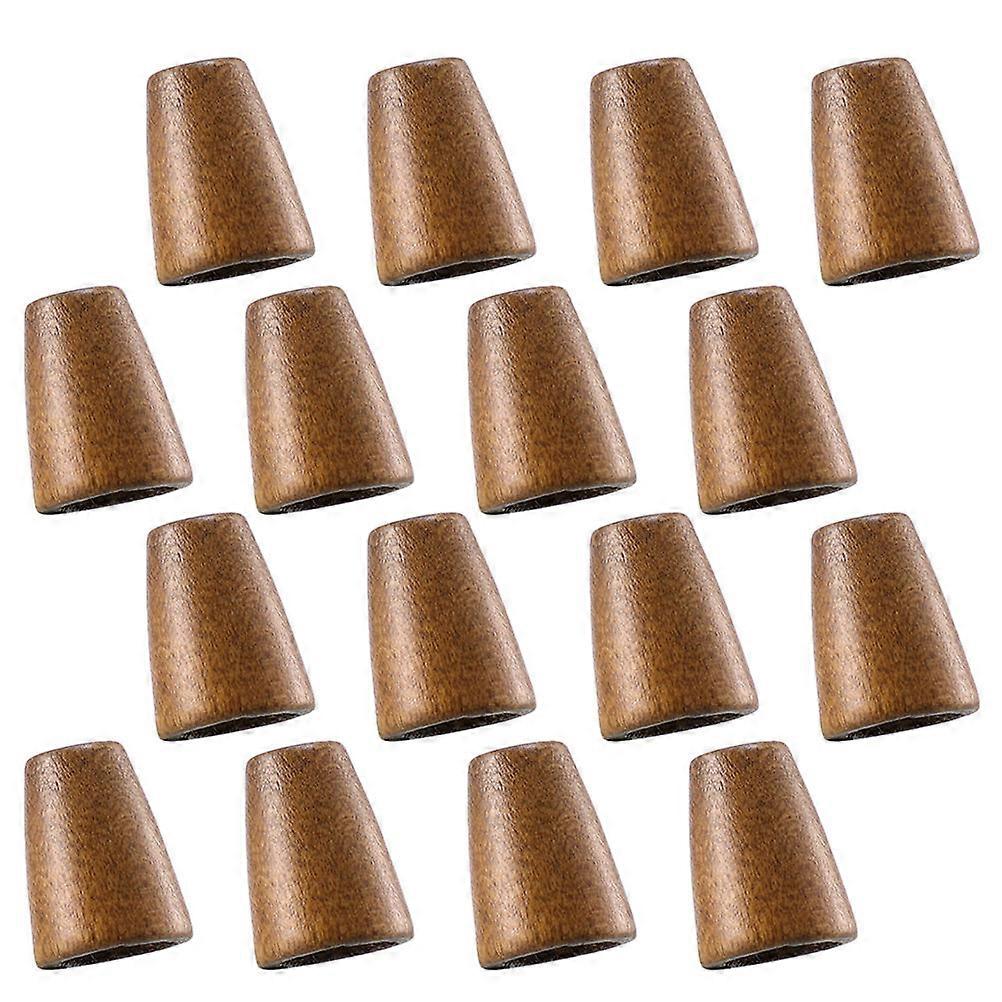 Drawstring Cord Locks for Clothes Synthetic Material Light Brown 100 Pieces