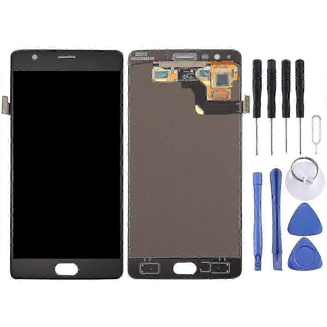 OEM شاشة LCD ل Oneplus 3t مع محول الأرقام تجميع كامل (أسود)