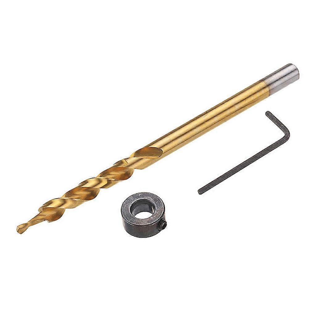 Twist Step Drill Bits 9.5mm Hand Tools Woodworking Oblique Hole Key Locator Stop Pocket Collar Hole Jig Guide