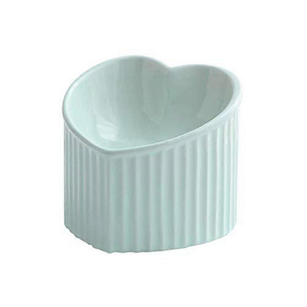 Ceramic Raised CatBowls Tilted Elevated Backflow Prevention Dishwasher Safe Microwave Safe 14x14x12cm