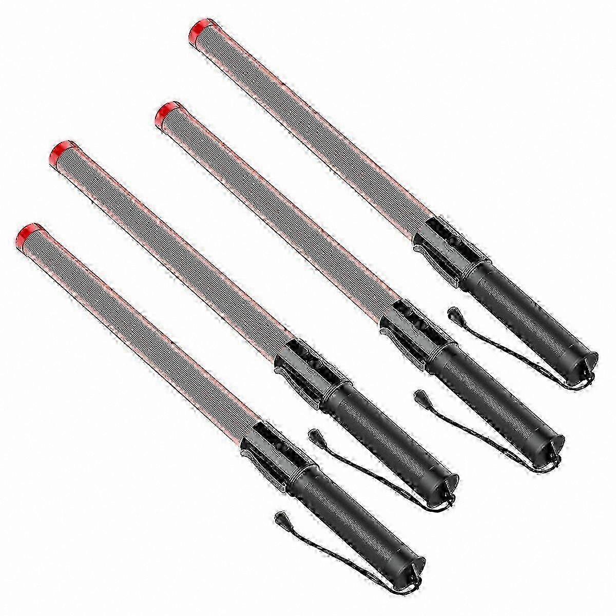 21" LED Safety Wand with 2 Flashing Modes, 4-Pack Traffic Control Light Wand for Visibility and Safety