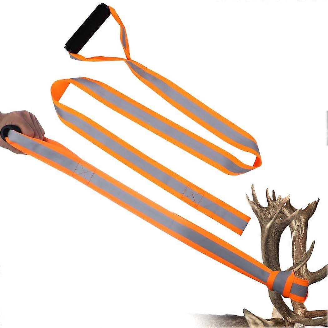 5ft Deer Pull Strap with Reflective Strip, NonSlip Handle for Comfortable Use, Strong Nylon Rope for Outdoor Hunting