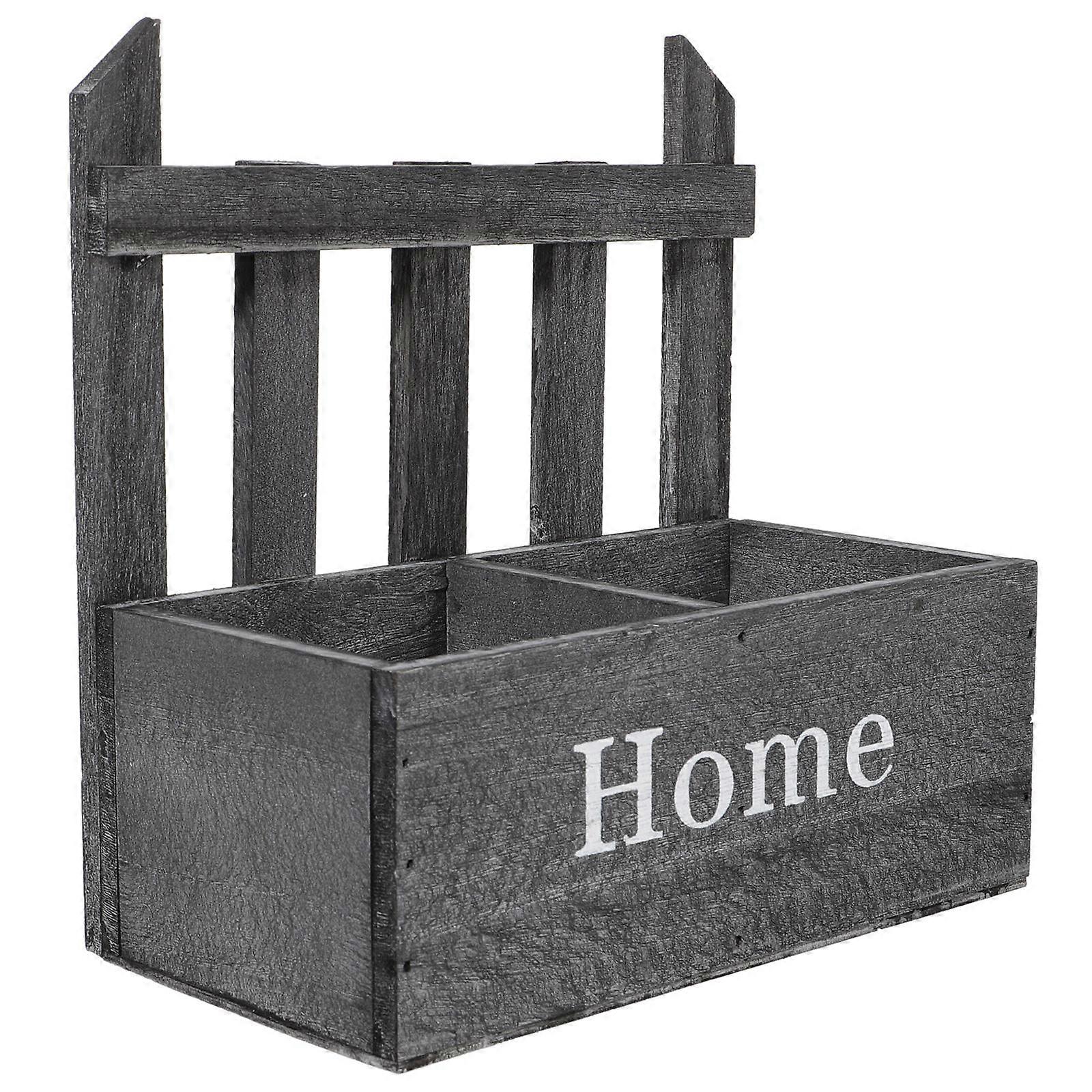 Bitkiler için Yaratıcı Ahşap Duvar Dekoru Gri Sentetik Malzemeler Basit Tasarım Dekoru 1