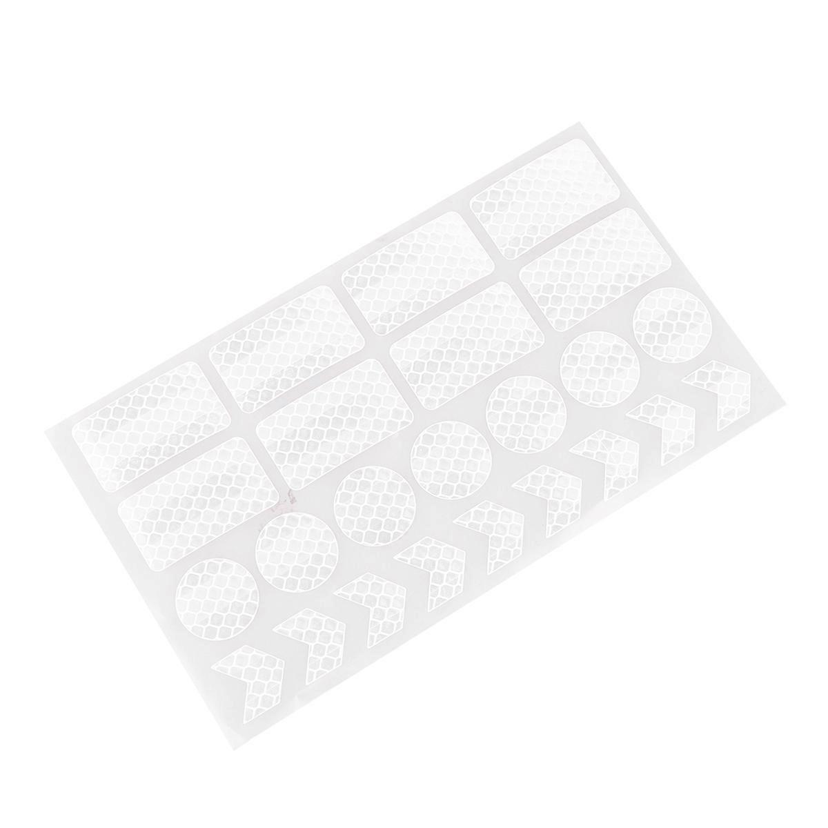 ナイトライディング屋外用反射デカール11.5x20.1x0.1cmパターンホワイトステッカー1枚