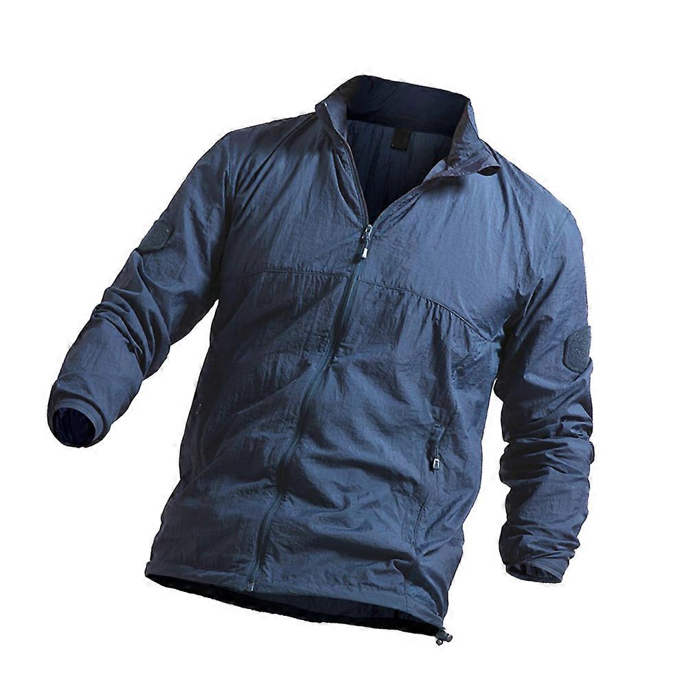 Lightweight Windbreaker Jogging Outerwear In Navy Size XXL Suitable For Mild Weather And Climbing 1Pcs