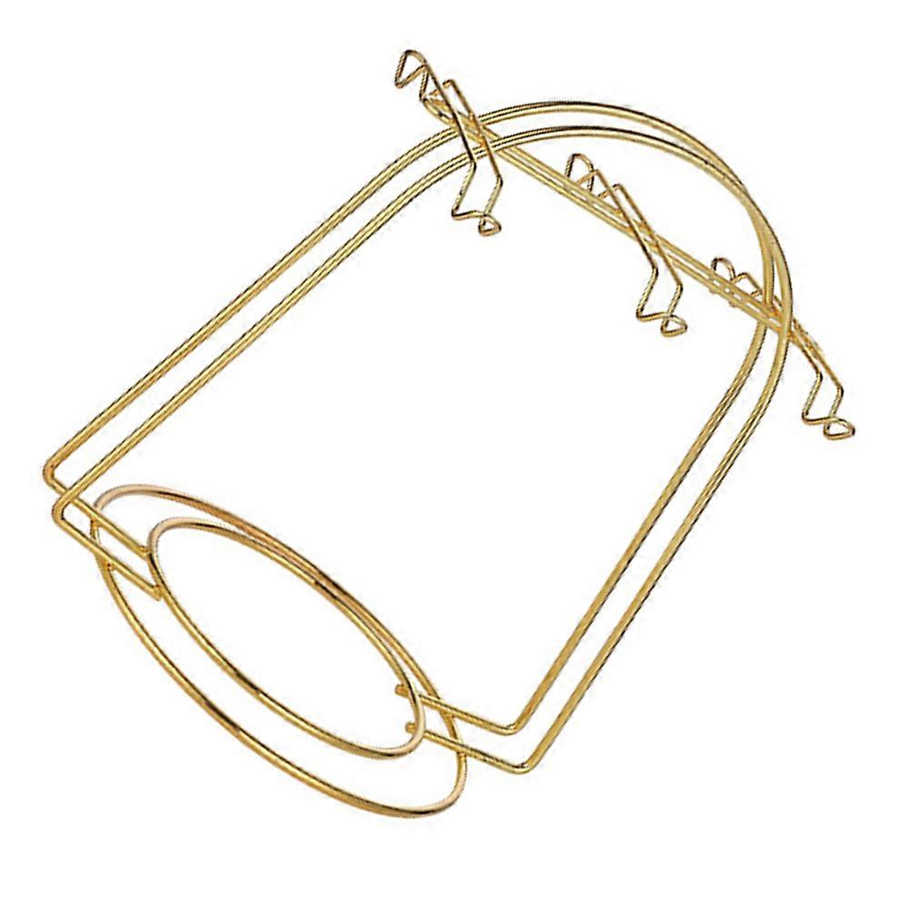 Golden Iron Cup Holder with Drying Rack for Home Use Can Hold Up to 6 Cups 1 Pc